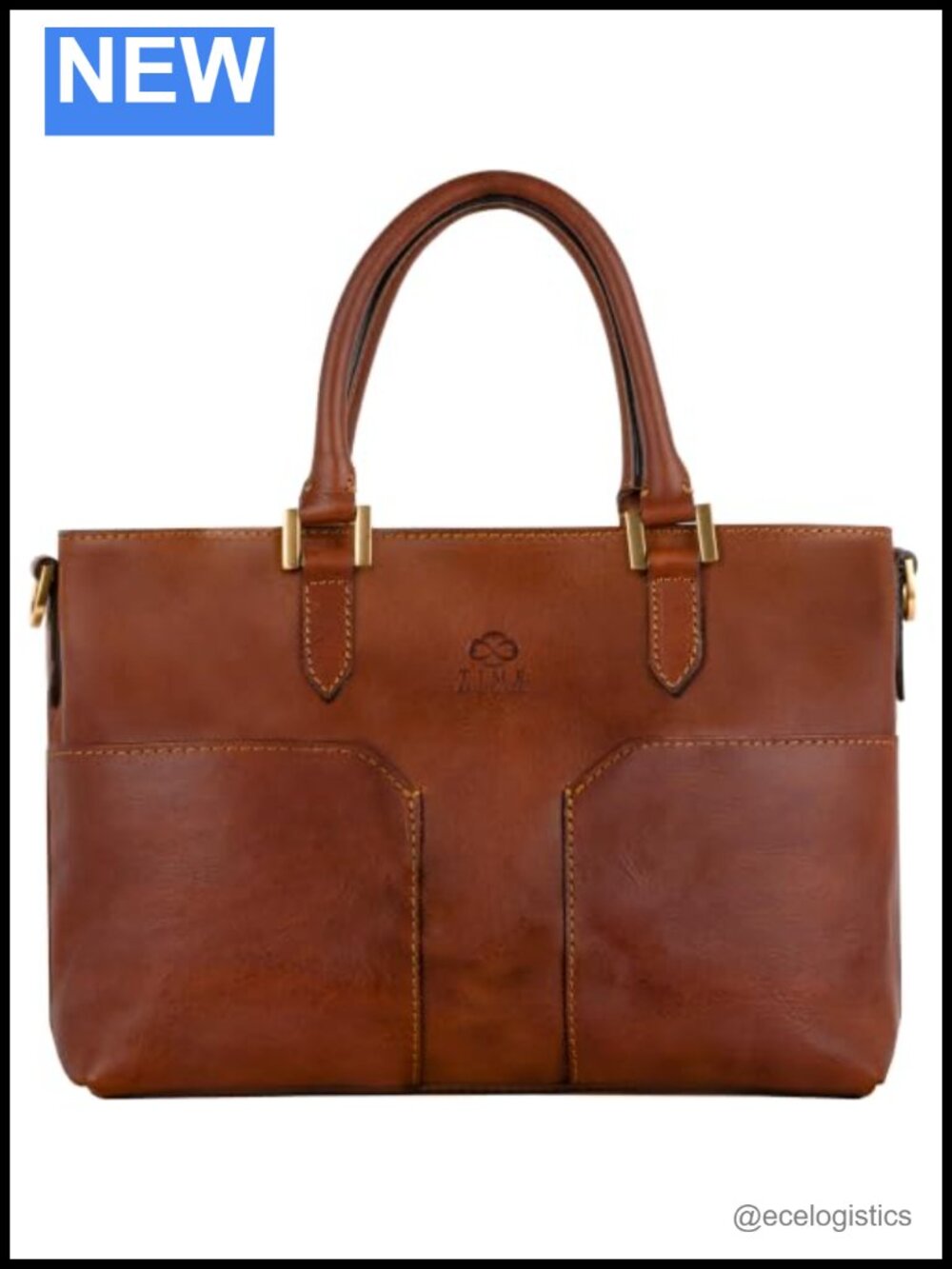 Full-Grain Leather Top-Handle Tote Handbag, Italian-Made, Detachable Strap